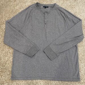 Banana Republic Mens Gray XL Henley Long Sleeve  Shirt